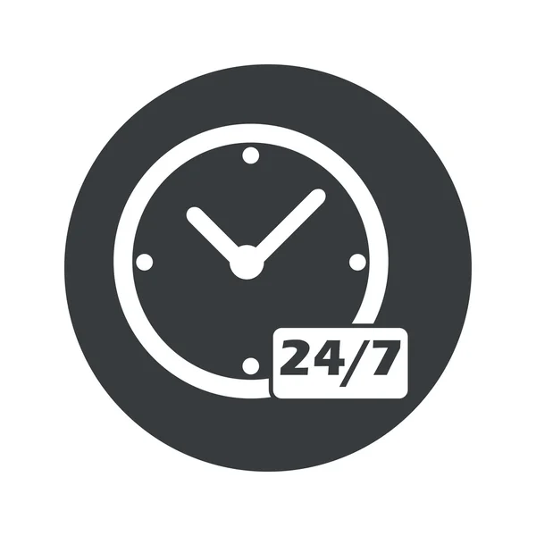 Monochrome round overnight daily icon — Stock Vector