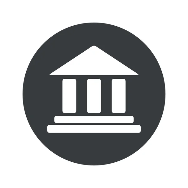 Monochrome round museum icon — Stock Vector