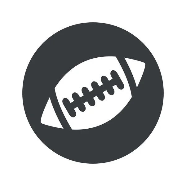 Ícone de rugby redondo monocromático —  Vetores de Stock