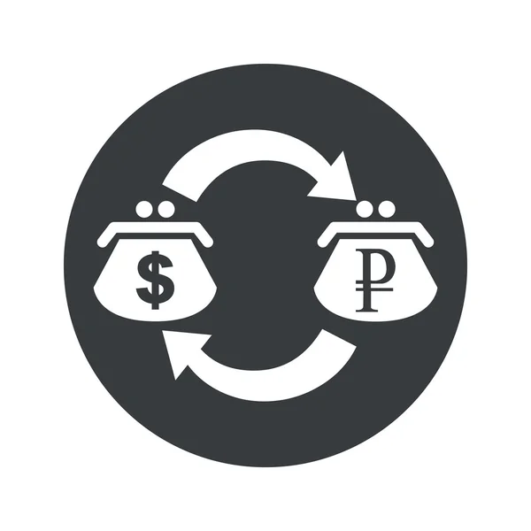 Round dollar ruble exchange icon — Stock Vector