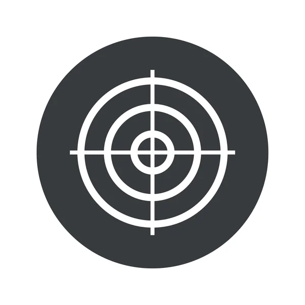 Monochrome round aim icon — Stock Vector