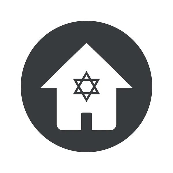 Monochroom ronde Joodse huisje — Stockvector