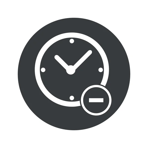 Monochrome round reduce time icon — Stock Vector