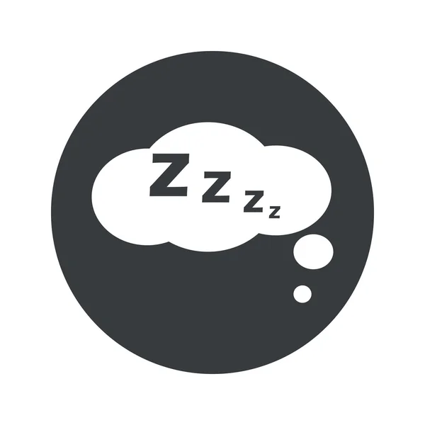 ไอคอนการนอนหลับรอบสีเดียว — ภาพเวกเตอร์สต็อก
