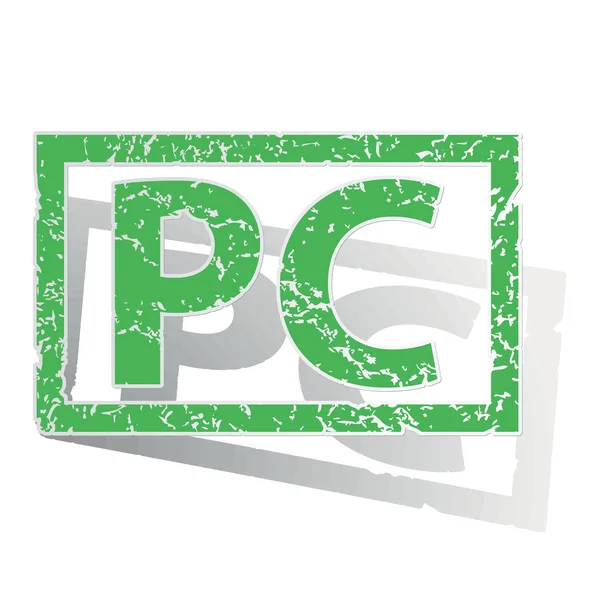 Green przedstawił pieczęć Pc — Wektor stockowy