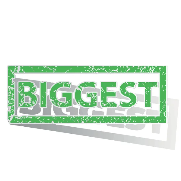 Зеленая марка BIGGEST — стоковый вектор