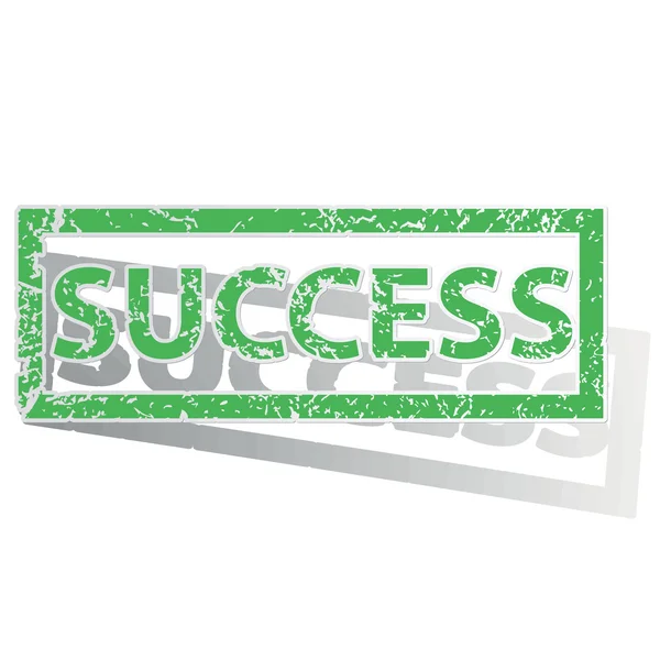 Timbre-poste vert SUCCESS — Image vectorielle