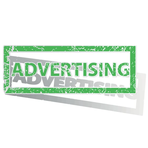 Зеленая марка ADVERTISING — стоковый вектор