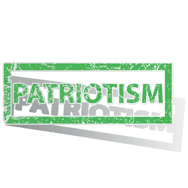 Green geschetst patriottisme stempel — Stockvector