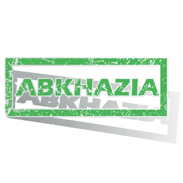 Green outlined Abkhazia stamp — Stock vektor