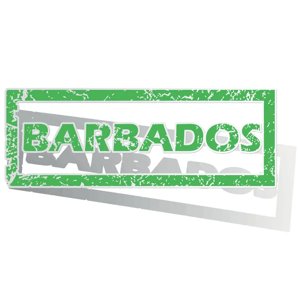 Зелёная марка Барбадоса — стоковый вектор