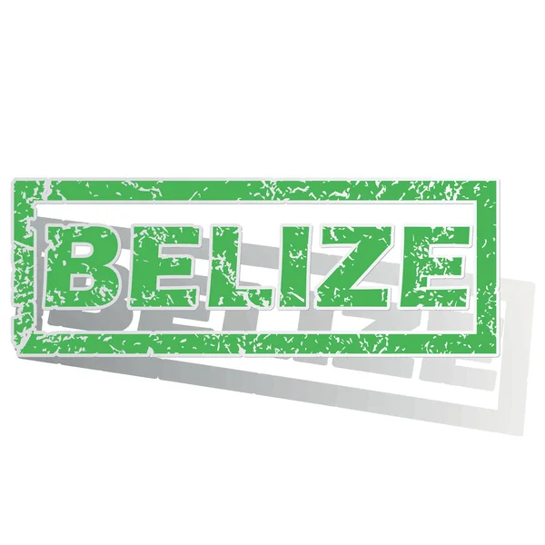 Verde delineó sello de Belice — Archivo Imágenes Vectoriales