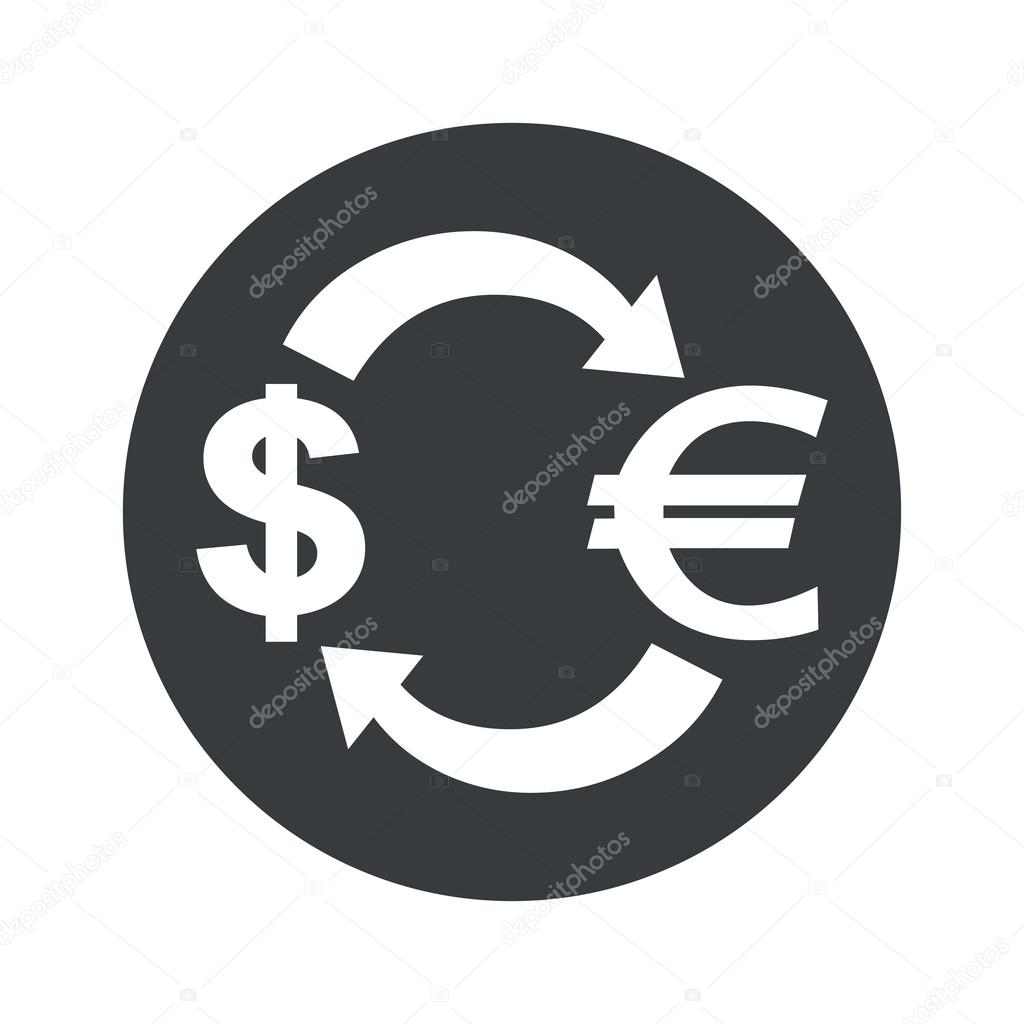 monochrome dollar euro exchange icon stock vector c ylivdesign 76865061