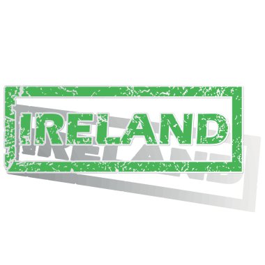 Green outlined Ireland stamp