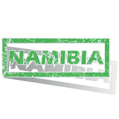 Green outlined Namibia stamp