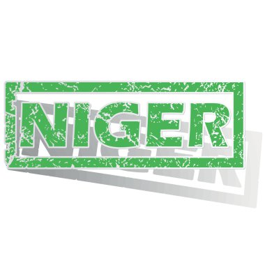Green outlined Niger stamp