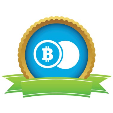 Bitcoin coin certificate icon