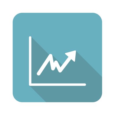 Square rising graphic icon