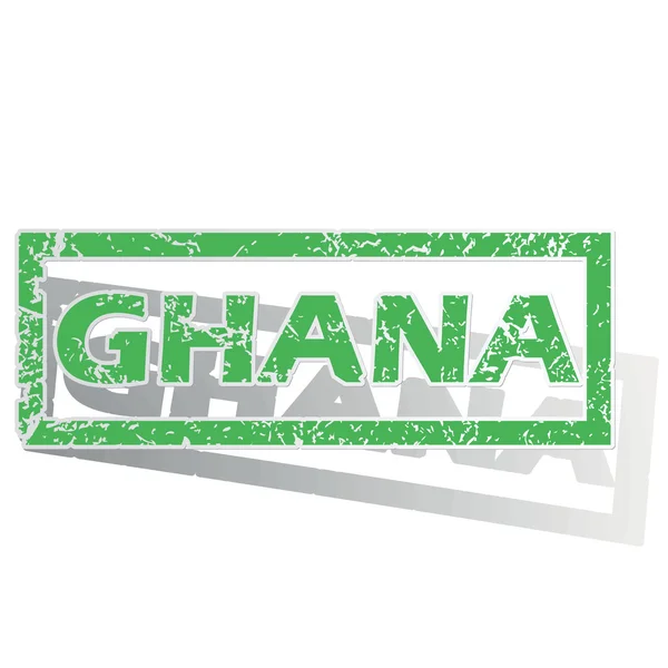 Verde delineó sello de Ghana — Archivo Imágenes Vectoriales