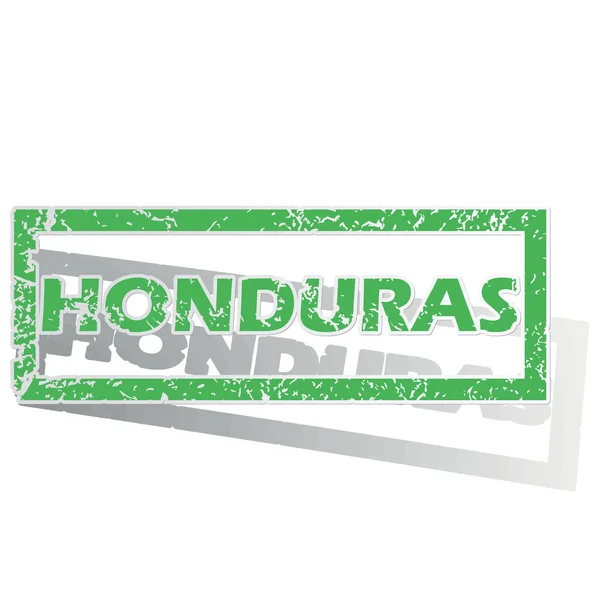 Green outlined Honduras stamp — стоковий вектор