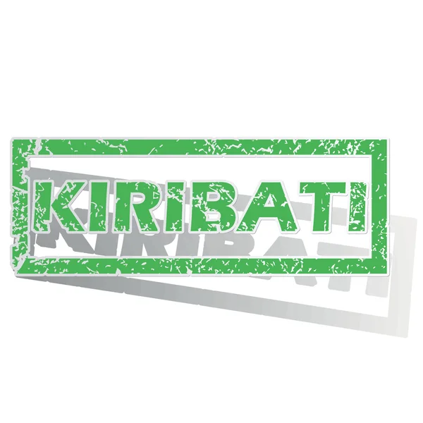 Green outlined Kiribati stamp — Stockový vektor