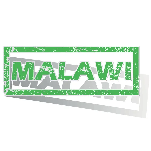 Green outlined Malawi stamp — Wektor stockowy