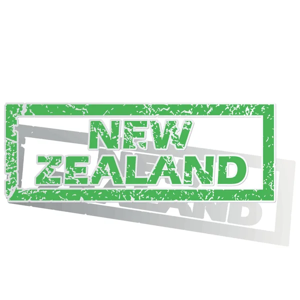 Green outlined New Zealand stamp — Διανυσματικό Αρχείο