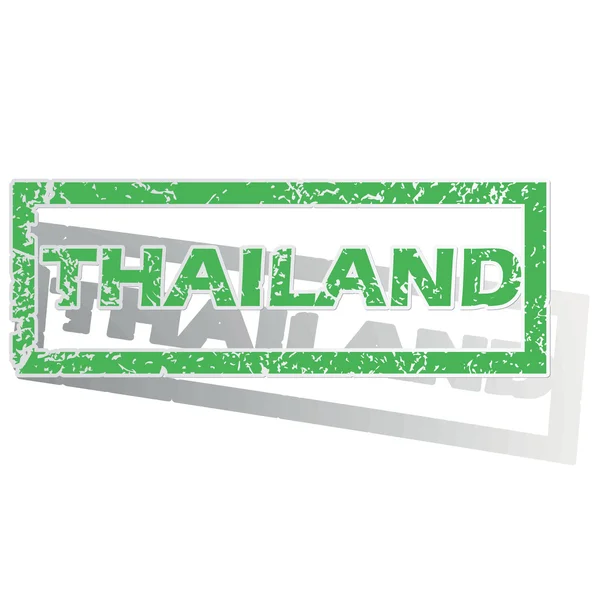 Green outlined Thailand stamp — Wektor stockowy