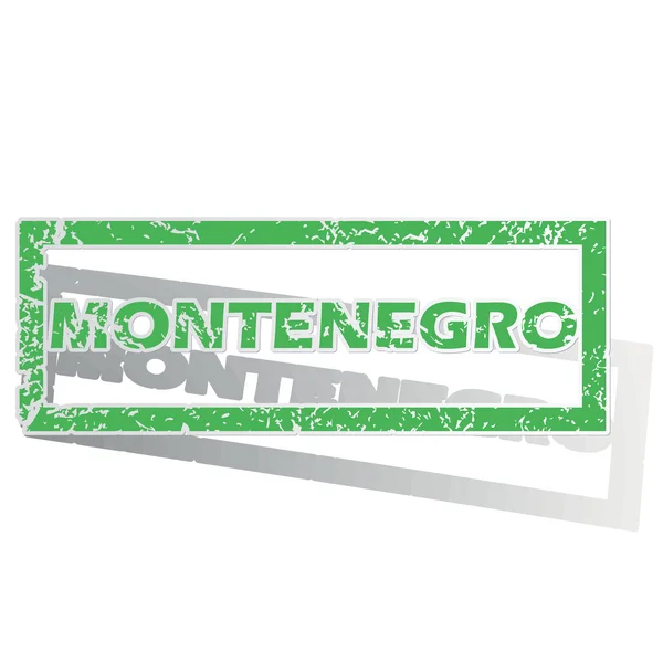 Green outlined Montenegro stamp — Stock Vector