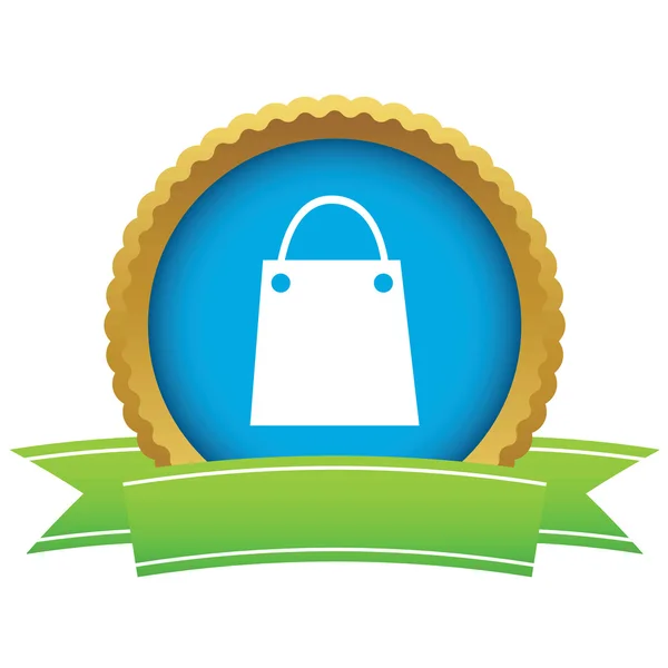 Shopping bag certificate icon — Stock Vector