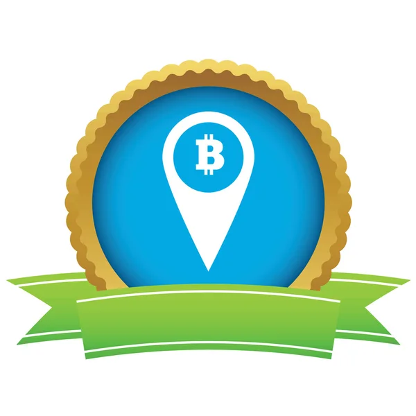 Bitcoin pointer certificate icon — Stock Vector