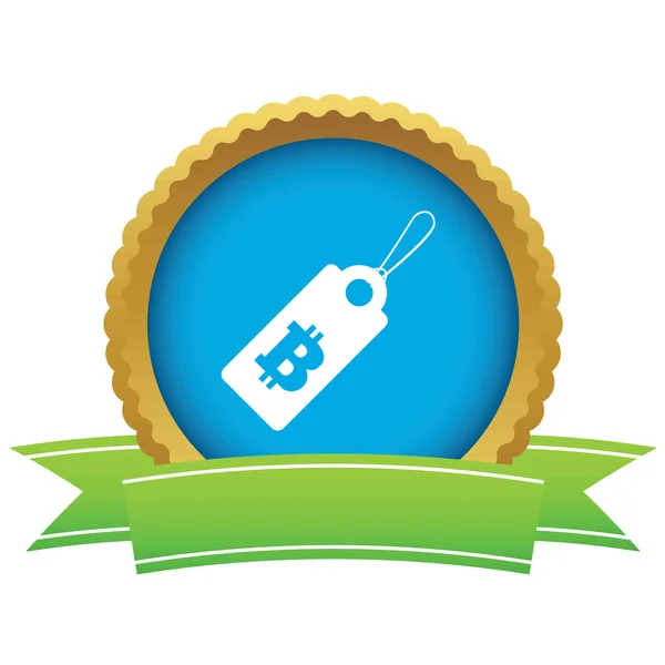 Bitcoin price certificate icon — Stock vektor