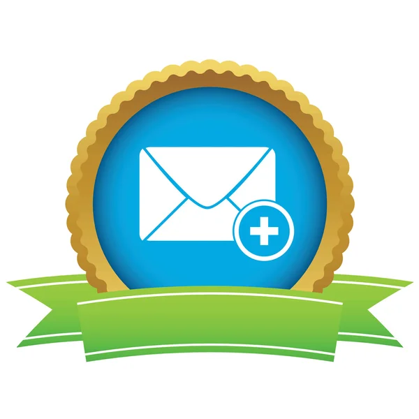 Add letter certificate icon — Stok Vektör