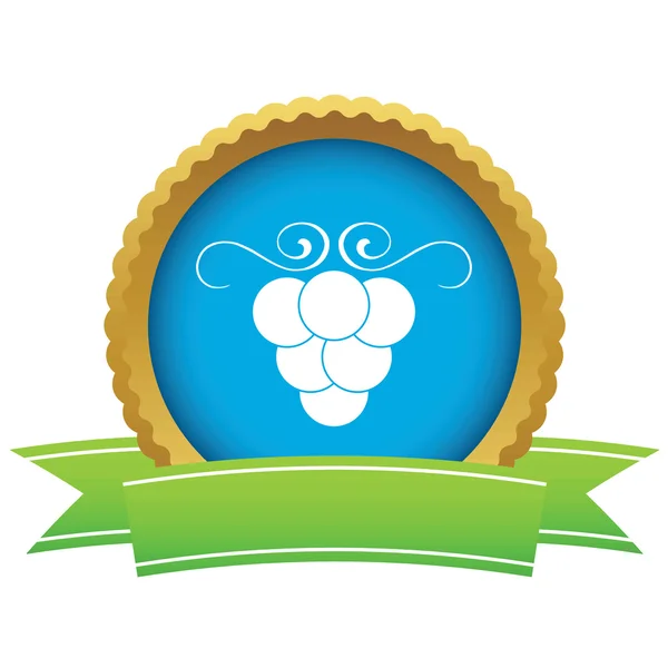 Icono de certificado de uva — Vector de stock