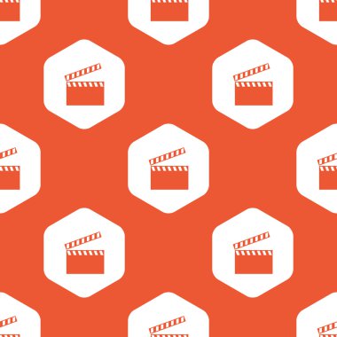 Orange hexagon clapperboard pattern
