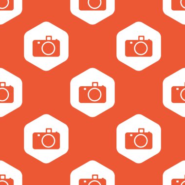 Orange hexagon camera pattern