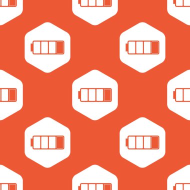 Orange hexagon low battery pattern