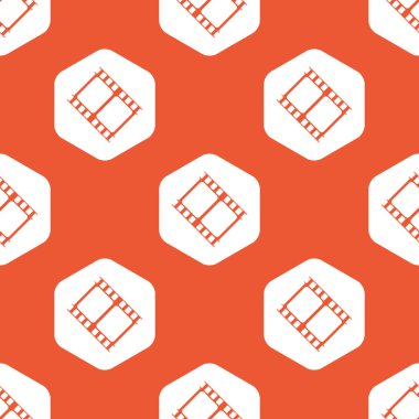 Orange hexagon movie pattern