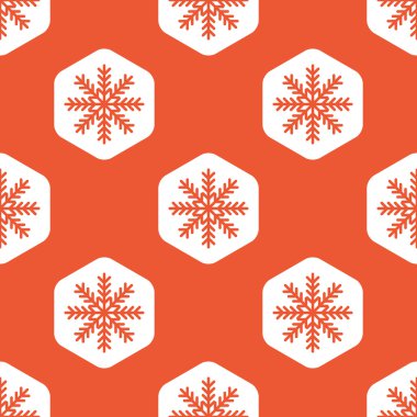 Orange hexagon winter pattern