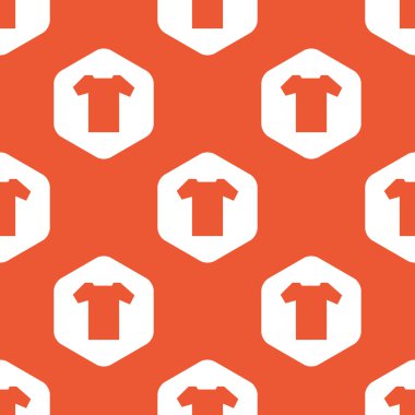 Orange hexagon T-shirt pattern