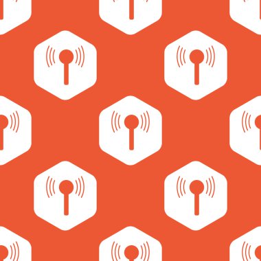 Orange hexagon signal pattern