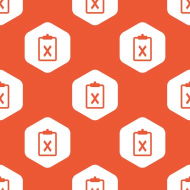 Orange hexagon clipboard NO pattern
