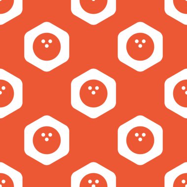 Orange hexagon bowling pattern