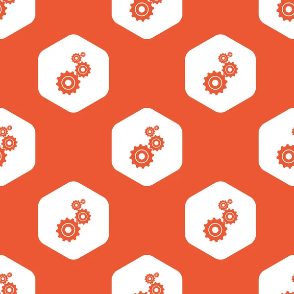 Orange hexagon settings pattern — Stock Vector