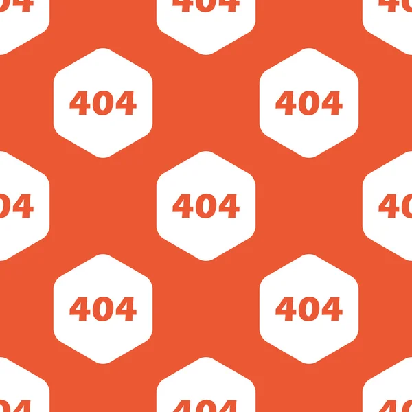 Orange hexagon error 404 pattern — Stockový vektor