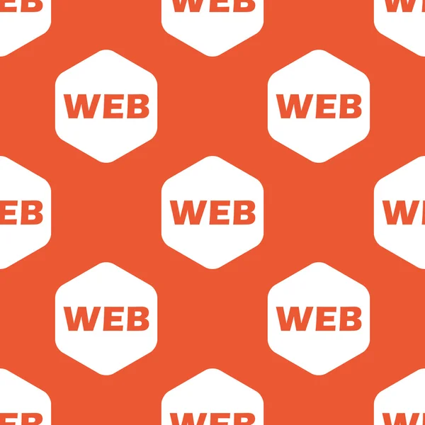 Padrão de web hexágono laranja — Vetor de Stock