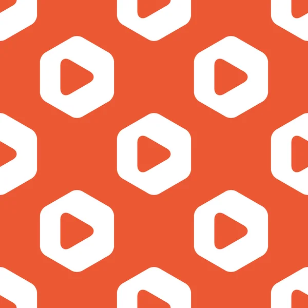 Orange hexagon play pattern — ストックベクタ