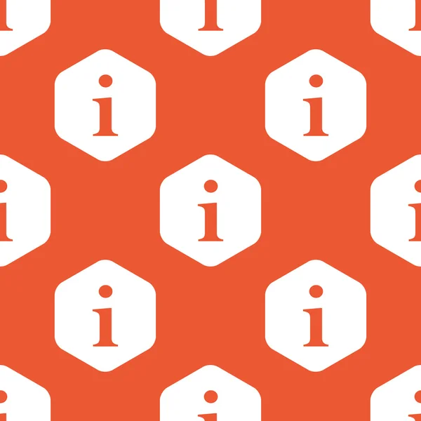 Orange hexagon information pattern — Stock vektor