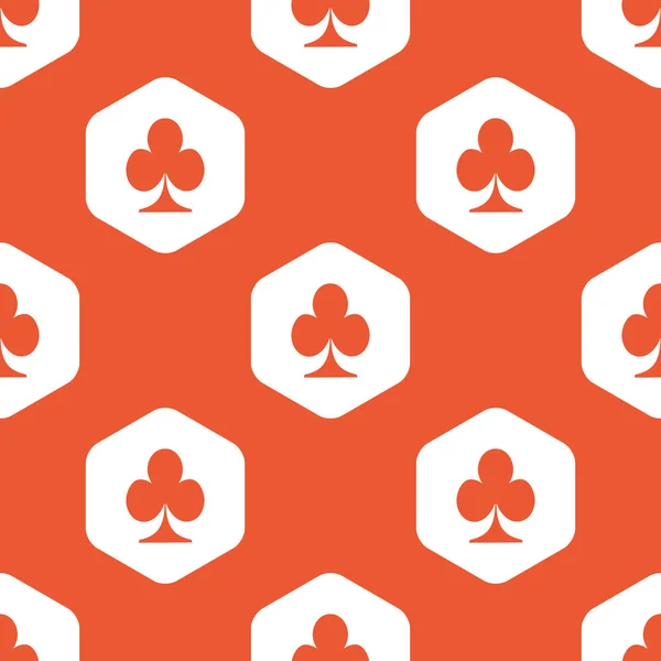 Orange hexagon clubs pattern — 图库矢量图片