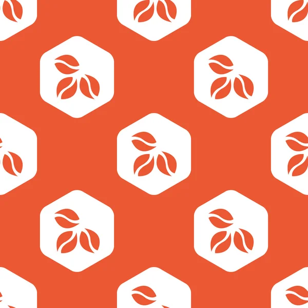 Orange hexagon coffee pattern — 图库矢量图片